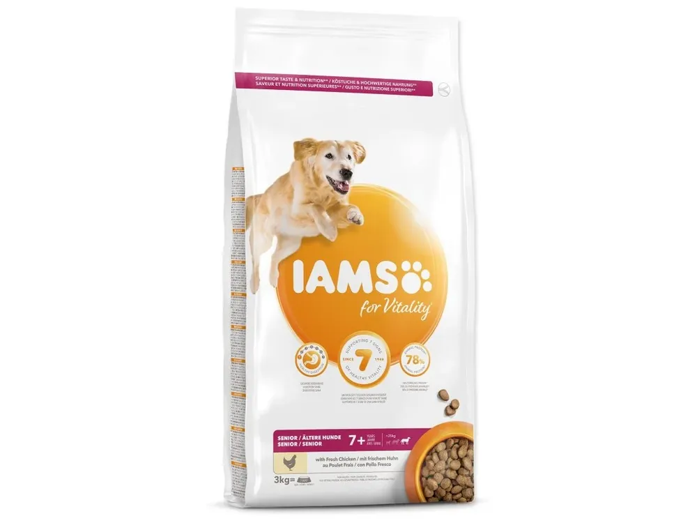 Výhodná Nabídka Krmivo IAMS Dog Senior Large Chicken 3 kg