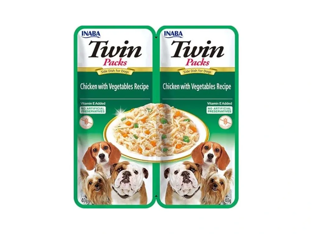 Značkový Inaba Twin Packs dog kuře & zelenina 80 g