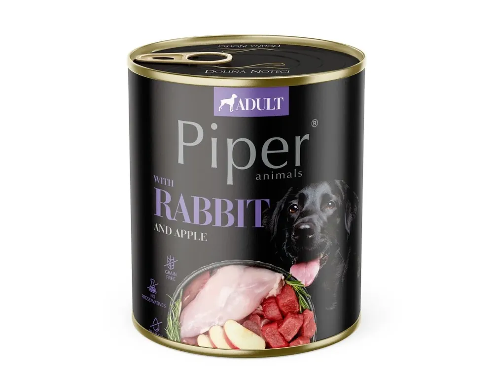 PIPER s králíkem, konzerva pro psy 800 g Levný