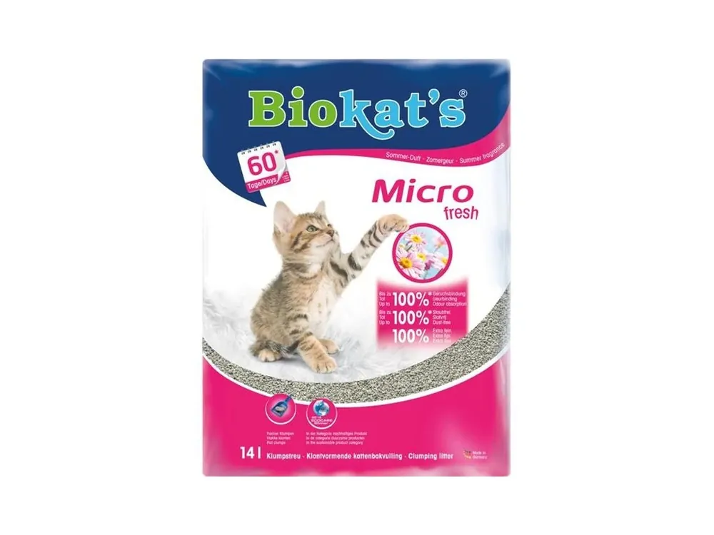 Rychlé Dodání Podestýlka Cat Biokat‘s Micro Fresh 14l