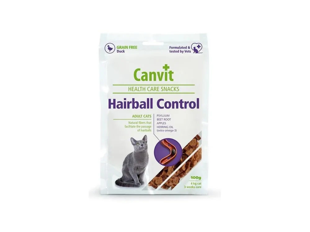 Canvit snack cat Hairball Control 100 g Sezónní Sleva