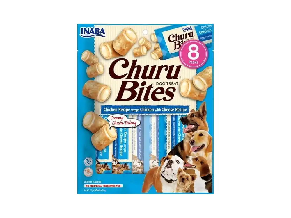 Ověřený Inaba Churu Bites dog snack kuře 8 x 12g