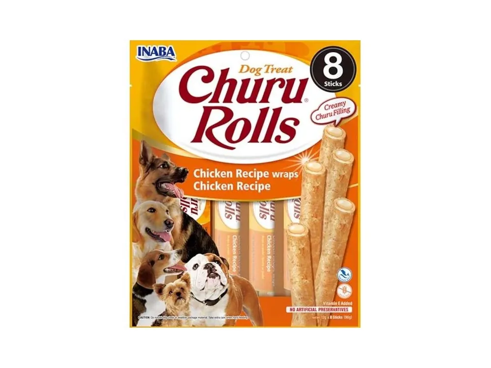 Inaba Churu Rolls dog snack kuře 8x12 g Nakupujte Hned
