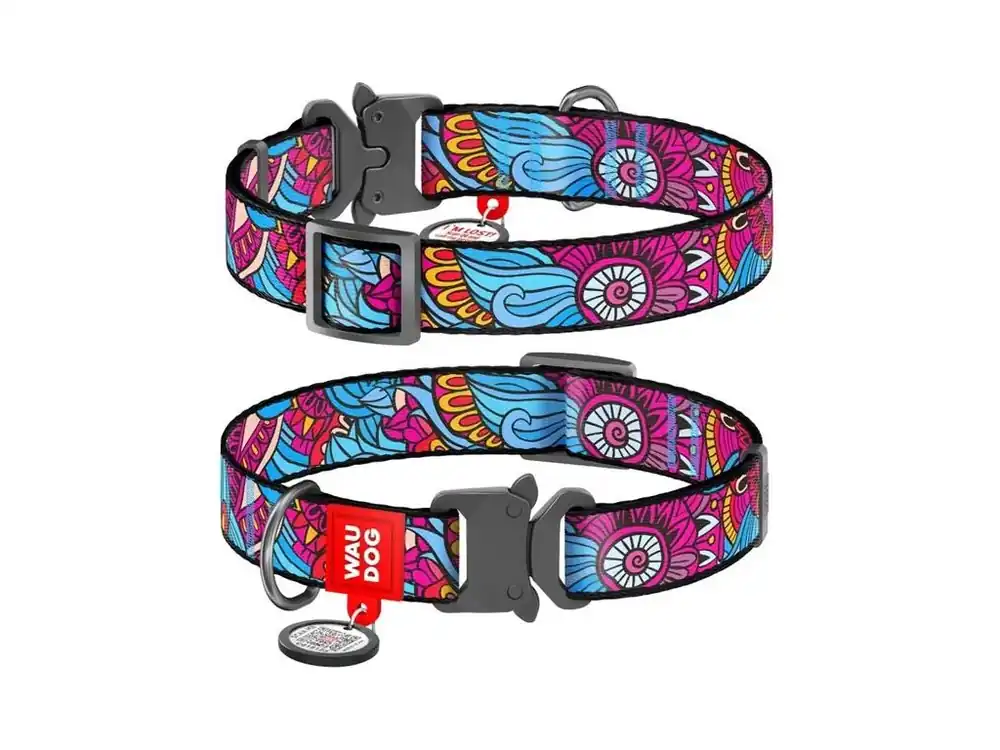 Levný Obojek nylon 35 mm x 46-70 cm WAUDOG Summer