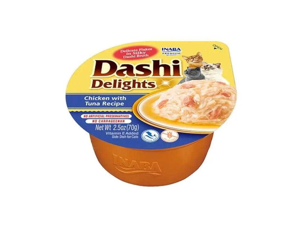 Inaba Dashi Delights kuře s tuňákem 70 g Bezpečná Platba