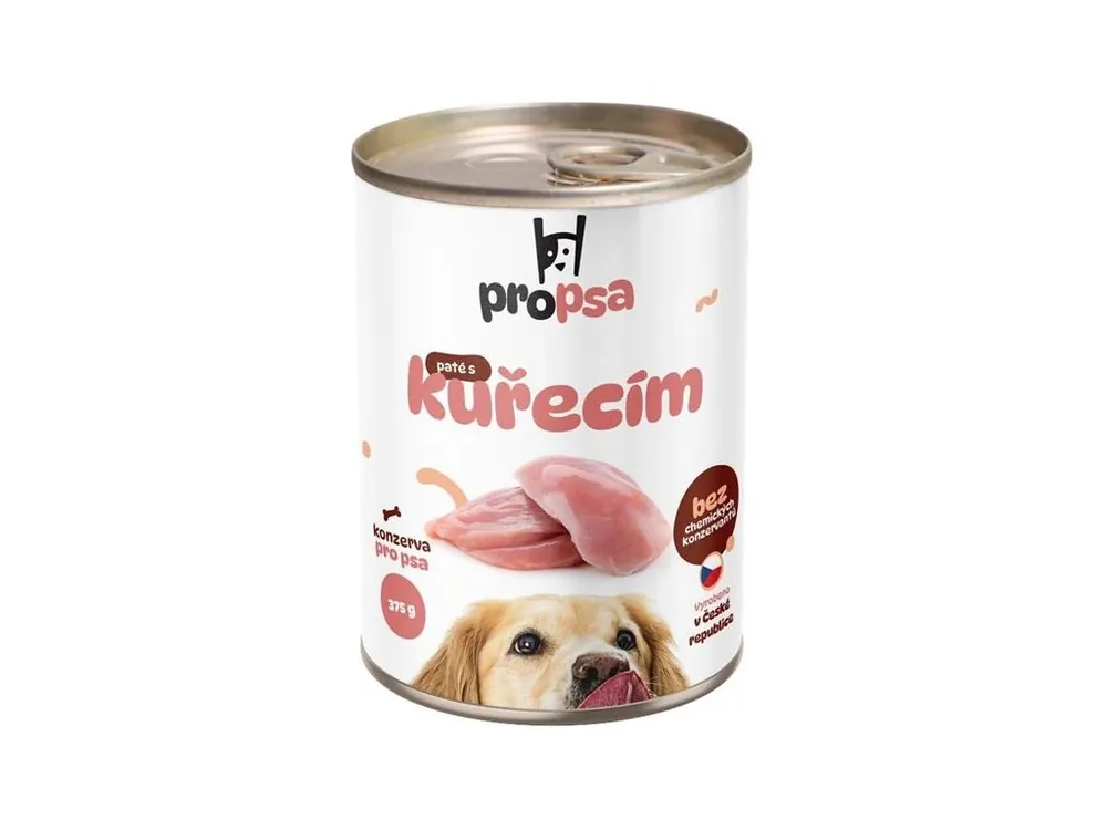 PROPSA konzerva pro psy - s kuřecím 375 g Tovární Cena