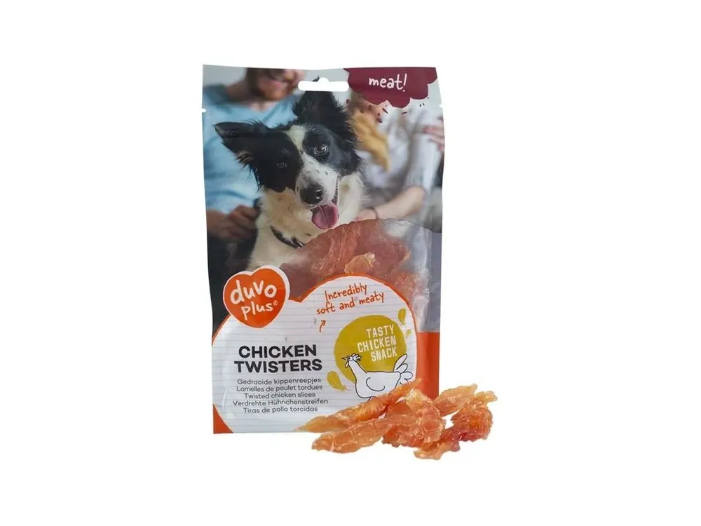 Zlevněný Duvo+ dog Meat! Chicken twisters 80 g