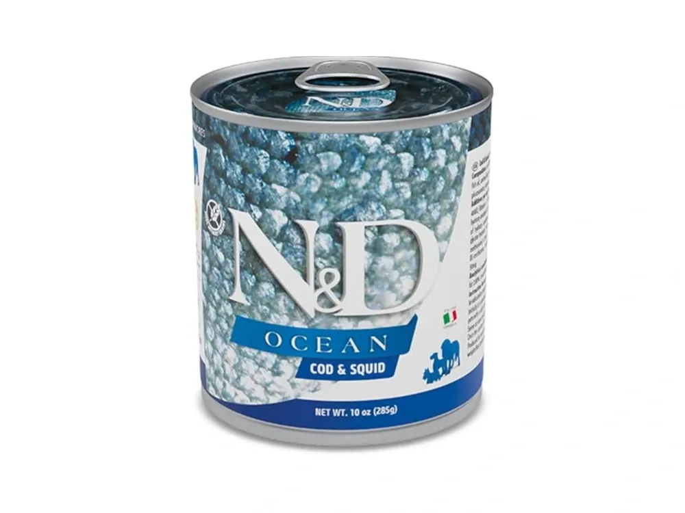 Tovární Cena N&D OCEAN Dog konzerva Cod & Squid 285 g