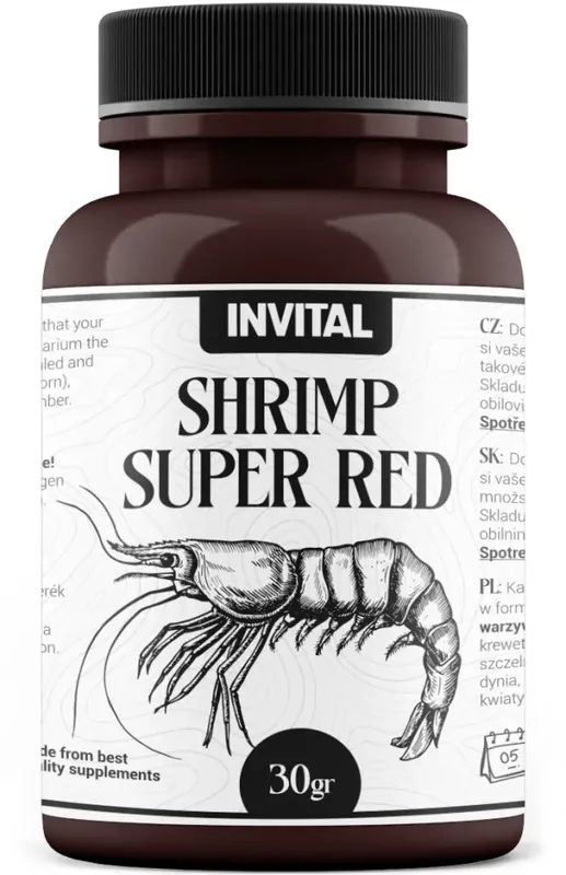 INVITAL Shrimp Super Red 30 g krmivo pro krevetky Horká Nabídka