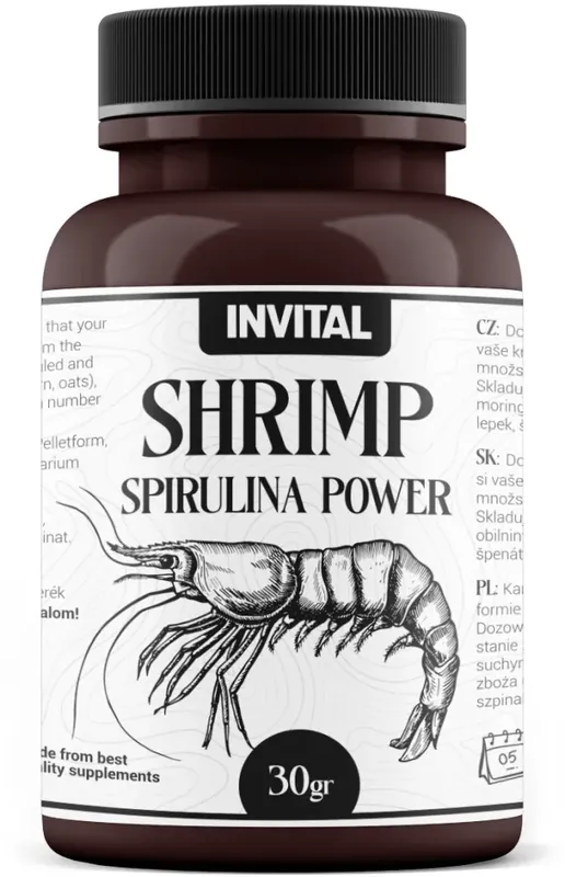 Hit Sezóny INVITAL Shrimp Spirulina Power 30 g krmivo pro krevetky