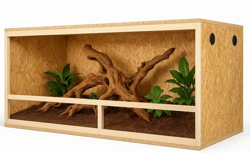 Vrácení Zdarma INVITAL OSB dřevěné sestavitelné terárium 120 x 60 x 80 cm