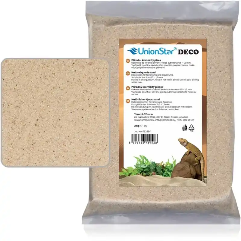 DECO terarijní písek přírodní 2kg Akce