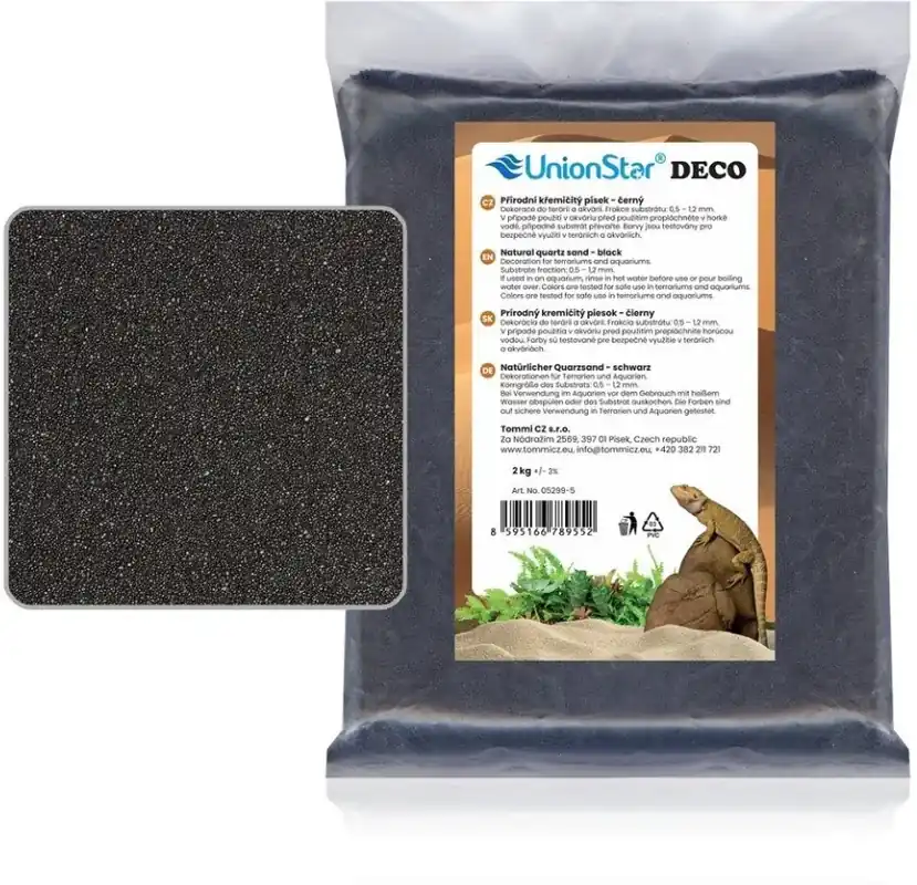 DECO terarijní písek černý 2kg Sezónní Sleva