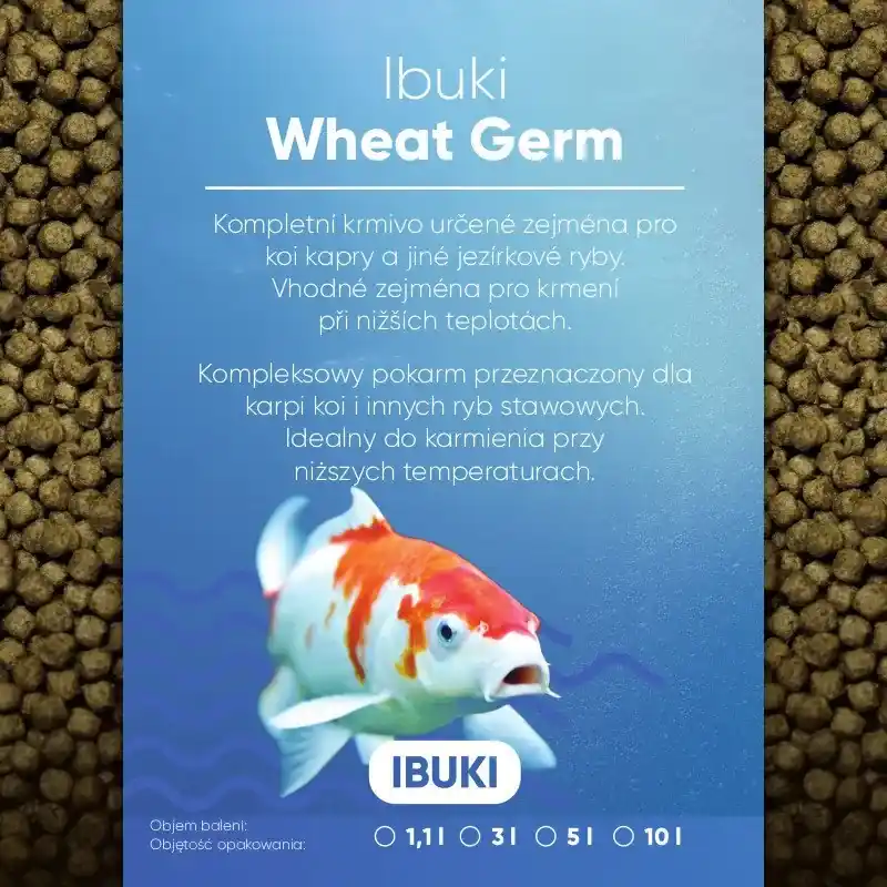 Sleva Ibuki Wheat Germ 3 mm 3 l (1395 g) - poškozený produkt