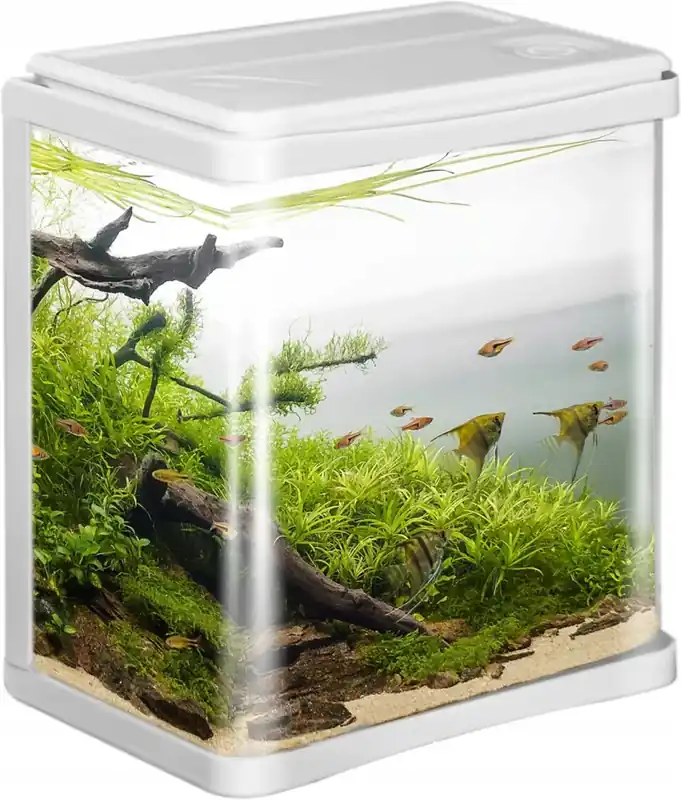 Mini akvarijní set 3l s LED osvětlením a vnitřní filtrací bílý - neúplný produkt Cenový Hit