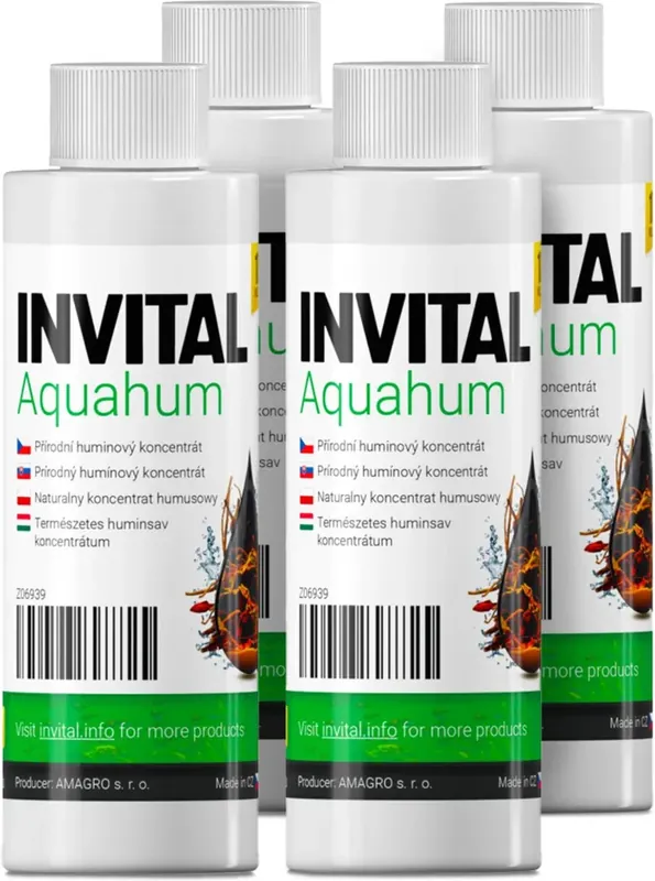 Sada 4 ks INVITAL Aquahum 100 ml rašelinového přípravku Nízká Cena
