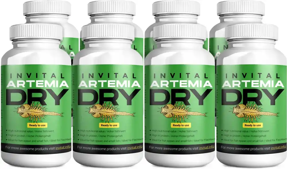 INVITAL Artemia Dry odskořápkovaná artemie 400 g (8 x 50 g) Akce