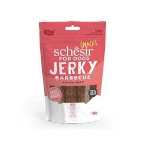 Značkový Schesir Dog Jerky Grain Free - BBQ Hovězí 145g