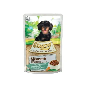 Značkový Stuzzy Dog Shreds - Trhané králičí se zeleninou 100 g
