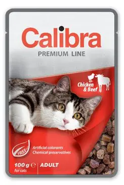 Nízká Cena Calibra Cat kapsa Premium Adult Chicken & Beef 100g