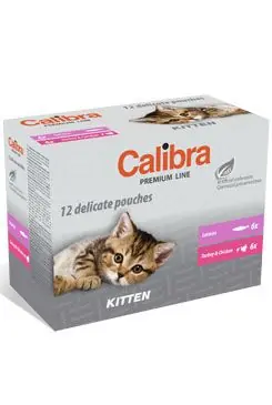 Víkendová Akce Calibra Cat kapsa Premium Kitten multipack 12x100g