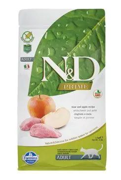 Zlevněný N&D PRIME CAT Adult Boar & Apple 1,5kg