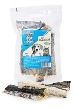 NATURECA pochoutka Losos kůže sušená 50g Výhodná Nabídka