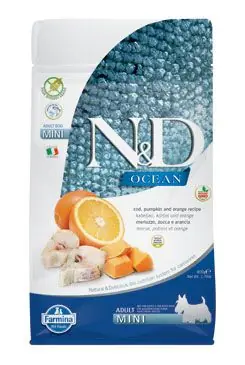 Akce N&D OCEAN DOG Adult Mini Codfish&Pumpkin&Orange 800g