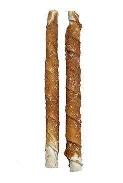 For Dogs and Cats Pochoutka Tyč z buvolí kůže 28cm s kuřecím masem 2ks Vrácení Zdarma