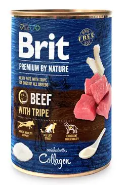 Levný Brit Premium Dog by Nature konz Beef & Tripes 400g