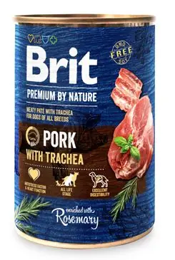 Novinka Brit Premium Dog by Nature konz Pork & Trachea 400g