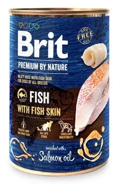 Expresní Doručení Brit Premium Dog by Nature konz Fish & Fish Skin 400g