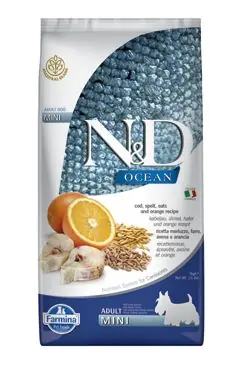 Cenový Hit N&D OCEAN DOG LG Adult Mini Codfish & Orange 7kg