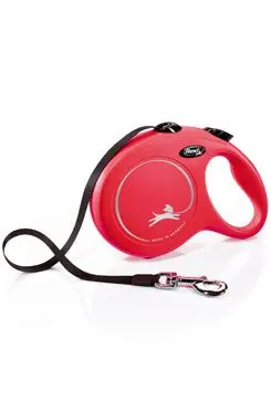 Vrácení Zdarma Vodítko FLEXI Classic NEW L pásek 8m/50kg červená
