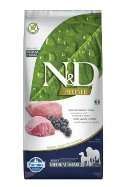 Jen Po Omezenou Doba N&D PRIME DOG Adult M/L Lamb & Blueberry 12kg