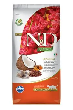Expresní Doručení N&D Quinoa CAT Skin & Coat Herring & Coconut 5kg