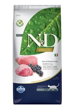 Jen Po Omezenou Doba N&D PRIME CAT Adult Lamb & Blueberry 10kg