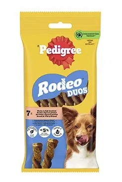 Pedigree Pochoutka Rodeo Duo hovězí a sýr 123g Časově Omezené