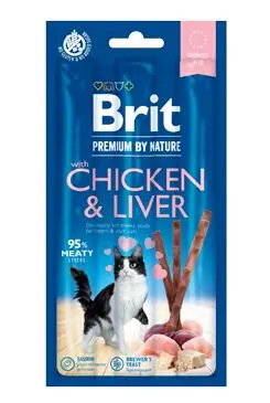 Brit Premium Cat by Nature Sticks Chicken&Liver(3pcs) Výprodej