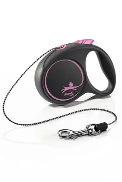 Nejlepší Volba Vodítko FLEXI Black Design XS lanko 3m/8kg růžová NEW