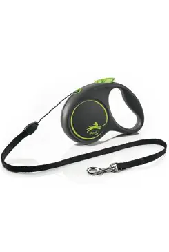 Nejprodávanější Vodítko FLEXI Black Design S lanko 5m/12kg zelená NEW