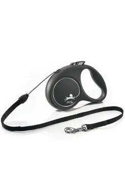 Vodítko FLEXI Black Design S lanko 5m/12kg stříbrnáNEW Expresní Doručení