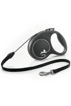Zlevněný Vodítko FLEXI Black Design M lanko 5m/20kg stříbrnáNEW