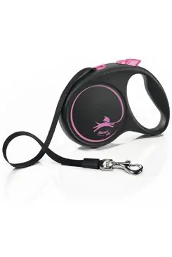 Vodítko FLEXI Black Design M pásek 5m/25kg růžová NEW Koupit Online
