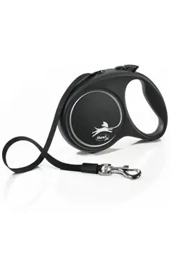 Super Cena Vodítko FLEXI Black Design L pásek 5m/50kg stříbrnáNEW