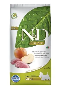 Speciální Cena N&D PRIME DOG Adult Mini Boar & Apple 7kg