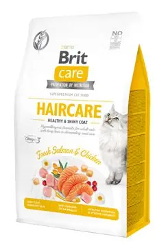 Brit Care Cat GF Haircare Healthy&Shiny Coat 0,4kg Cenově Výhodný