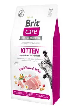 Zlevněný Brit Care Cat GF Kitten Healthy Growth&Development 7kg