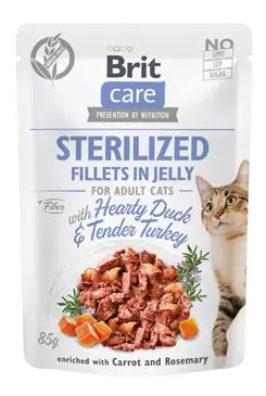 Must-Have Brit Care Cat Fillets in Jelly Steril Duck&Turkey 85g