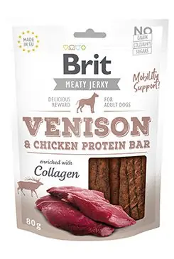 Brit Jerky Venison Protein Bar 80g Pouze Dnes